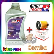 [COMBO] MINYAK UMA RACING HP2000 SEMI SYNTHETIC 4T OIL 10W-40 (API SN) + YAMAHA LC135/ SRL115/ Y15ZR