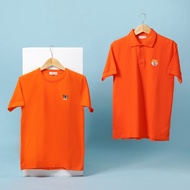 Embroidered T-Shirt (TANGERINE ORANGE) – T-Shirt Cotton Combed 20s T-Shirt Premium Unisex Regular Ov