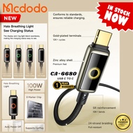 Mcdodo CA-668 Auto Power Off Cable Data Cable 100W Cable Fast Charging Cable Type-C Auto Off Cable 1
