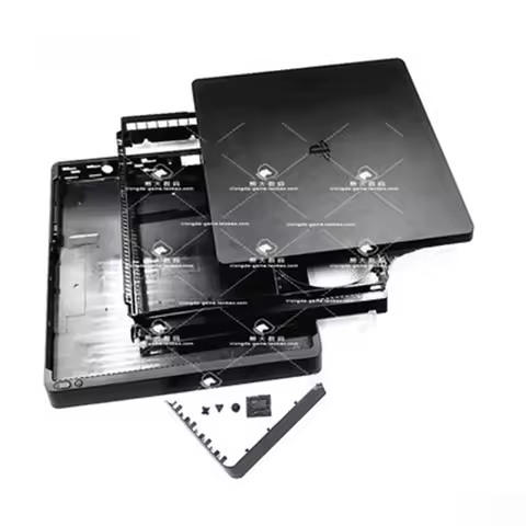 New Game Console Housing Case With Sticker PS4 Slim Console Housing Shell Case Cover Black Color