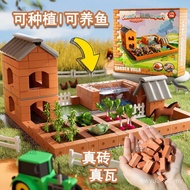 Villa Mud Craftsman Building Blocks Children Handmade Building House Wall Male Real House Brick Buil