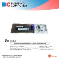 Sodimm 8GB 1Rx8 LEXAR DDR4 PC4 3200AA 1.2V LD4AS008G-B3200GSST