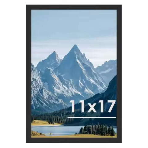 11x17 Black Picture Frames, Certificate Document Frame for Horizontal and Vertical Formats, 11x17 Po