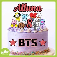 BT21 BTS Cake Topper + Custom Name Birthday Cake Decoration/