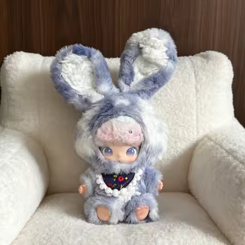 For DIMOO new student diary baby clothes cute bunny multi-color baby clothes plush rubber 10-15cm su