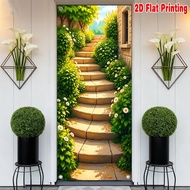 1pc, 2d flat printing Banner 70.9x 35.4in party banner Sunny Garden Pathway(1) Polyester,Without Ele
