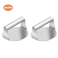 Stainless Steel Crushing Hamburger Briquette Hamburger Patty Masher Round Meat Briquette Mold Meat K