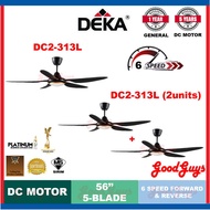 DEKA DC2-313L / DC2-311 CEILING FAN 56'' / 6 SPEED FORWARD 6 SPEED REVERSE / DC MOTOR