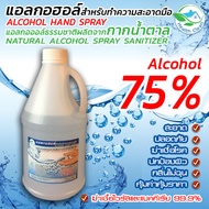 Ethyl Alcohol แอลกอฮอล์75% food grade ชนิดน้ำ สีฟ้าอ่อน ขนาด 1.5 ลิตร