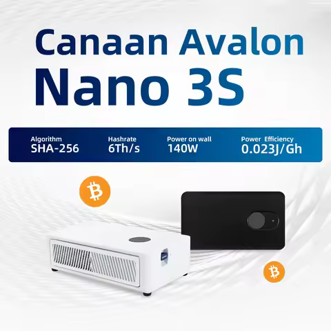 New Canaan Avalon Nano 3S 6Th/s 140W BTC Miner Cheep Bitcoin Miner Home Office Heater with PSU for H