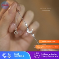 S999 Solid Silver White Shell Moon & Korean Ins Style Bracelet | Gelang | Luxe High-End Fashion Cele