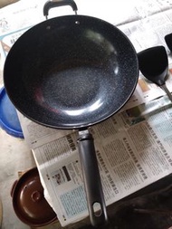 麥飯石炒鍋 九成新 直徑35cm