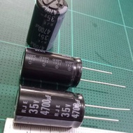 4700UF 35V ELNA สีดำ 105C ขนาด18x32mm แท้-ใหม่จากโรงงาน คุณภาพเต็ม ขายแพ็ค5ตัว 100 บาท #คาปาซิเตอร์ #Capacitor #ตัวเก็บประจุ #อะไหล่อิเล็กทรอนิกส์ #ElectronicParts