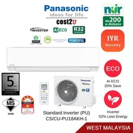 [NUR] Panasonic Standard Inverter PU R32 Air Conditioner (2.0HP/2.5HP) CS-PU18AKH CS-PU24AKH AirCond