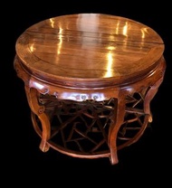 一對中國黃花梨半月桌清朝 18 世紀