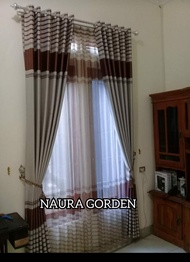 Gorden Blackout Import Jendela Pintu Minmalis Warna Coklat Hordeng Ruang tamu Mewah Korden Pintu Kam