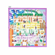 Hermes Horse Club 45 馬術俱樂部黑邊絲巾/方巾(紫/藍/橘)