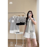 Family Set - BLACK plaid shirt with turn-down collar and chest pocket COCANDY code E1261 E1391 V4991