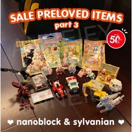 SYLVANIAN FAMILIES Gashapon Baby Series Sylvanian Keluargaes Nanoblock Daiso Japan Toy Block Stacking Rabbit Sheep Bird Octopus Pegasus Police Car Racing Excavator