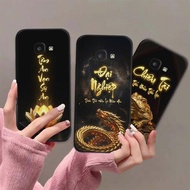 Samsung Galaxy A3 / A5 / A7 2016 / 2017 case with calligraphy of peace of mind, fortune, and meaning