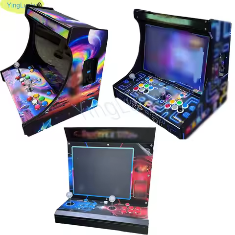 2 Players Arcade Video Game Console 22/19/17 Inch LCD Bartop build with SAGA DX 26800 In 1 Coin Acce