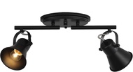 KEESFU 2-Light Track Lighting Kit,Black Semi Flush Mount Ceiling Light With 2 Rotatable Light Heads,