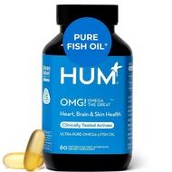 HUM OMG Omega The Great Triple Omega 3 Fish Oil Supplement for Women & Men with Vitamin E, DHA & EPA