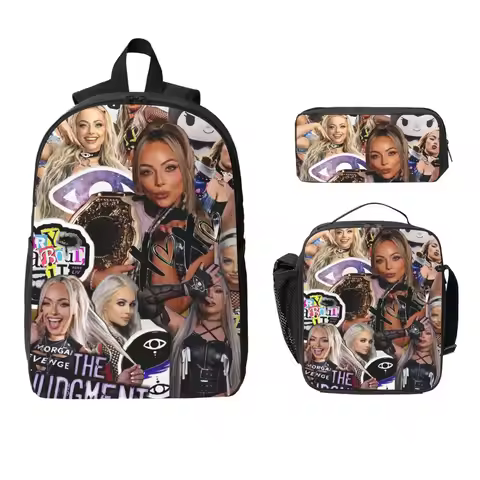 Liv Morgan Backpack Boys Girls BookBag School Bag Laptop Shoulder Bags 3ps Insulated Lunch Bag Penci
