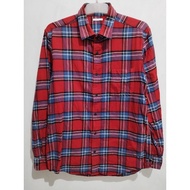KEMEJA DZ-012 MEN'S FLANEL SHIRT LONG-SLEEVED PLAID SHIRT