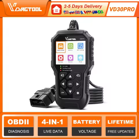 VDIAGTOOL VD30Pro OBD2 Scanner Car Diagnostic Tool Check Engine Battery Voltage Testing I/M Code Rea