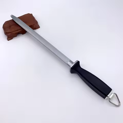 12'' Professional sharpening rod Chef Knife Sharpener Honing Steel bar Kitchen Knife Stainless Steel