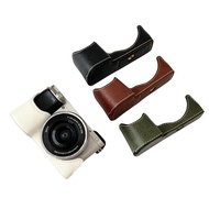 A6000 A6100 A6300 PU Half Base Bag Body Case Cover Protector Shell for Sony ILCE-6000 ILCE-6100 ILCE
