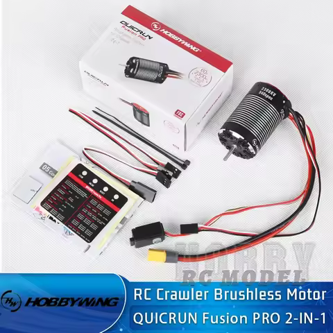 HOBBYWING QUICRUN Fusion PRO 2-IN-1 60A 2300KV Brushless Motor ESC Integrated for 1/8 1/10 RC Remote