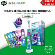 Philips AGE 3+ / 9+ Sonicare Kids Bluetooth Enabled Electric Rechargeable Toothbrush Interacts Fun A