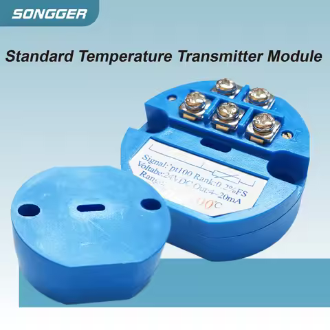Industrial PT100 Temperature Transmitter RTD To 4-20mA 0-10V 0-5V Isolated Module 24V For PLC DCS HV