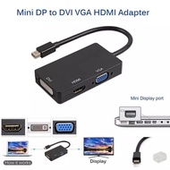3 In 1 Mini Display Port DP Thunderbolt to DVI VGA HDMI Adapter Cable for MacBook
