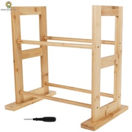 2 Tier Wood 3D Printer Filament Storage Rack Desktop for Home Office Workshop Studio SHOPSBC4189