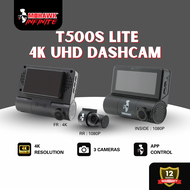 Mohawk T500S Lite Dashcam 3 Channel Car Dashcam 4K (2160P+1080P+1080P) Premium Edition ADAS Wifi HDR