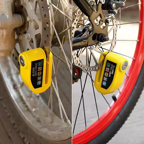 Motorcycle Alarm Disc Brake Lock 130dB Anti-Theft Security Waterproof Wheel Disk Lock for Motorbike 