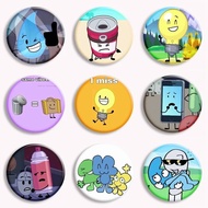 Inanimate Insanity BFDI Memes Button Pin Suitcase Lightbulb All Character Anime Brooch Badge Bag Dec