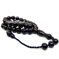 Tasbih Kayu Asli Kaokah Kaukah Kokka Kaoka Kokah Asli Turki 9mm Hitam 33 Butir Asli Original