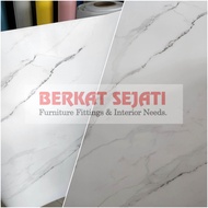 Decosheet MARBLE / MARMER PUTIH Taco Pvc Sheet Decosit Tacon Pelapis Furniture Background Alas Foto