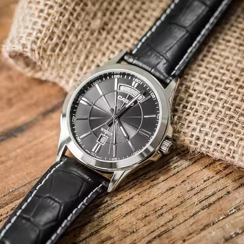 Casio MTP-1381L-1A/7A Classic Pointer Quartz Watch Date & Week Display Waterproof Simple Leather Str