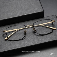 Japanese Minimalist Design 9g Ultra Light Pure Titanium Glasses Rectangular Business Optical Glasses
