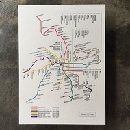 明信片/台北捷運真實地圖/活版印刷套印七色/大