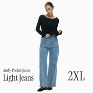 chuuchop(XS-4XL) Andy Pocket Jeans กางเกงยีนส์ขายาวมรกระเป๋าหน้า (C8468)