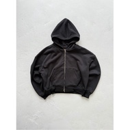 Goers Studio Double-Zipped Boxy Hoodie - Black
