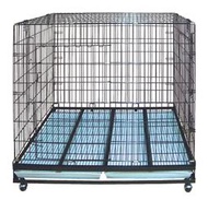 4台尺 折合式靜電烤漆籠 大型狼犬籠 狗籠 DK-0619《雙門，正開，側開》4X3尺，每件5,800元