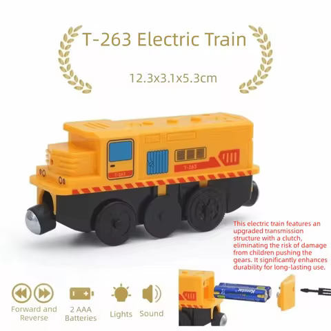 Train Building Blocks Forward and Backward Electric Train Light-emitting with Music Magnetic Slot Lo