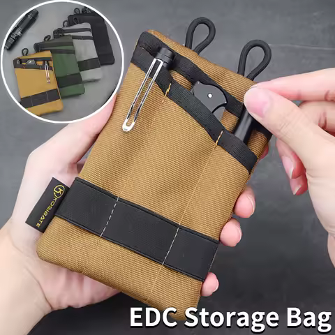 Multifunctional EDC Storage Bag Outdoor Portable Tool Bag Knife Pen Foldable Credit Card Clip Wallet